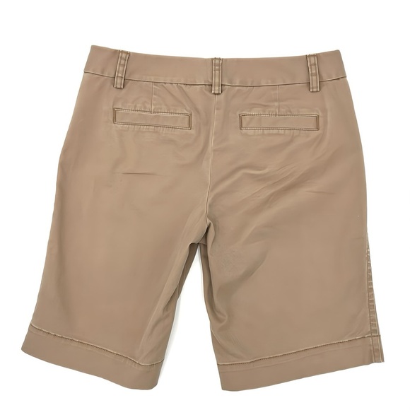 J. Crew Stretch City Fit Bermuda Khaki Preppy Momcore Shorts Pockets Womens Sz 4 - Picture 4 of 6